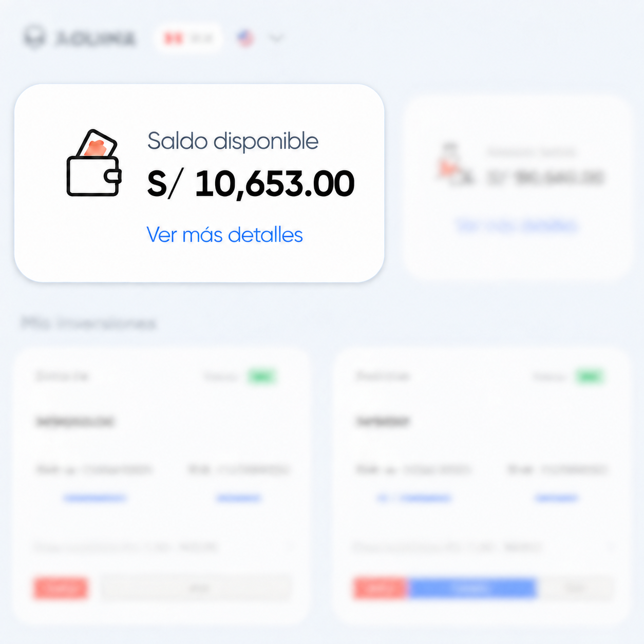 Saldo disponible y comisiones en la billetera